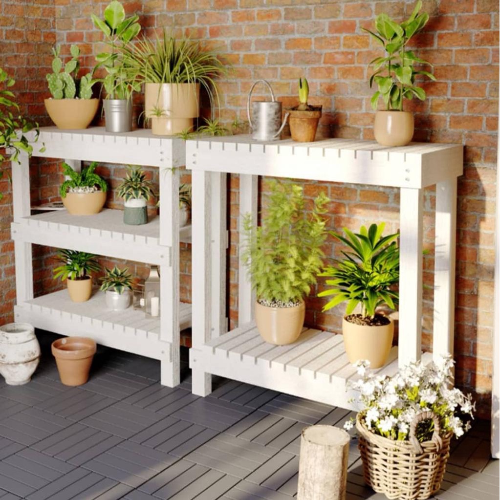 Weatherproof Multi Layers Garden Flower Rack plant organiser Balcony ...