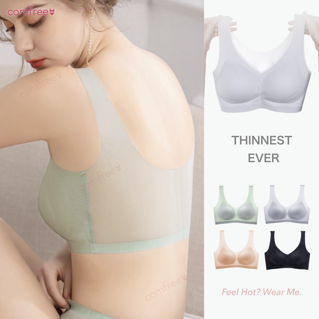 Ultra-Thin Ice Silk Lifting Bra for Women,Seamless Ultra-Thin Plus