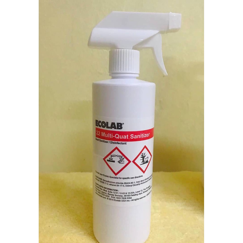 ECOLAB 22 Multi Quat Sanitizer 500ml Shopee Malaysia