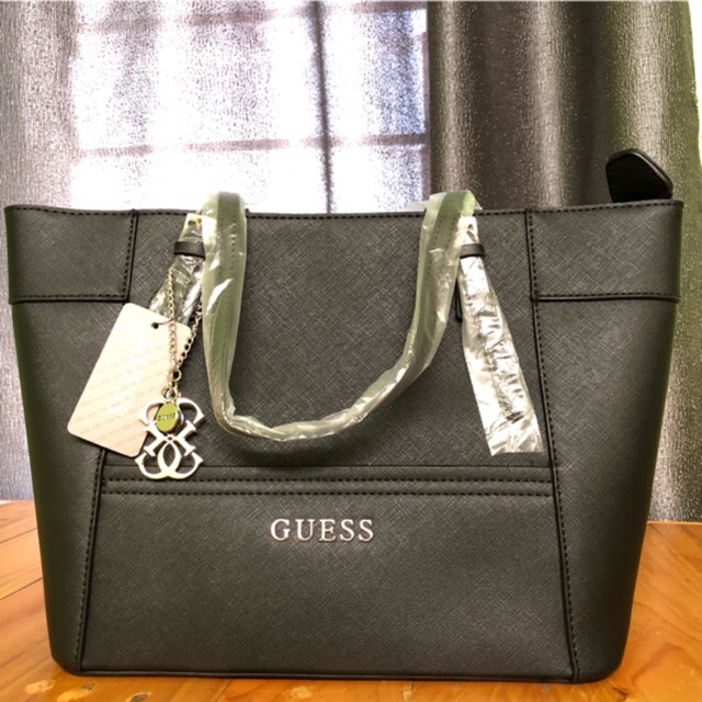 100 Guess Large Tote Handbag BLACK Shopee Malaysia