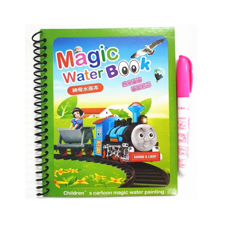 ToyT Magic Water Drawing Colouring Book 8 Pages Doddle for Kids and ...