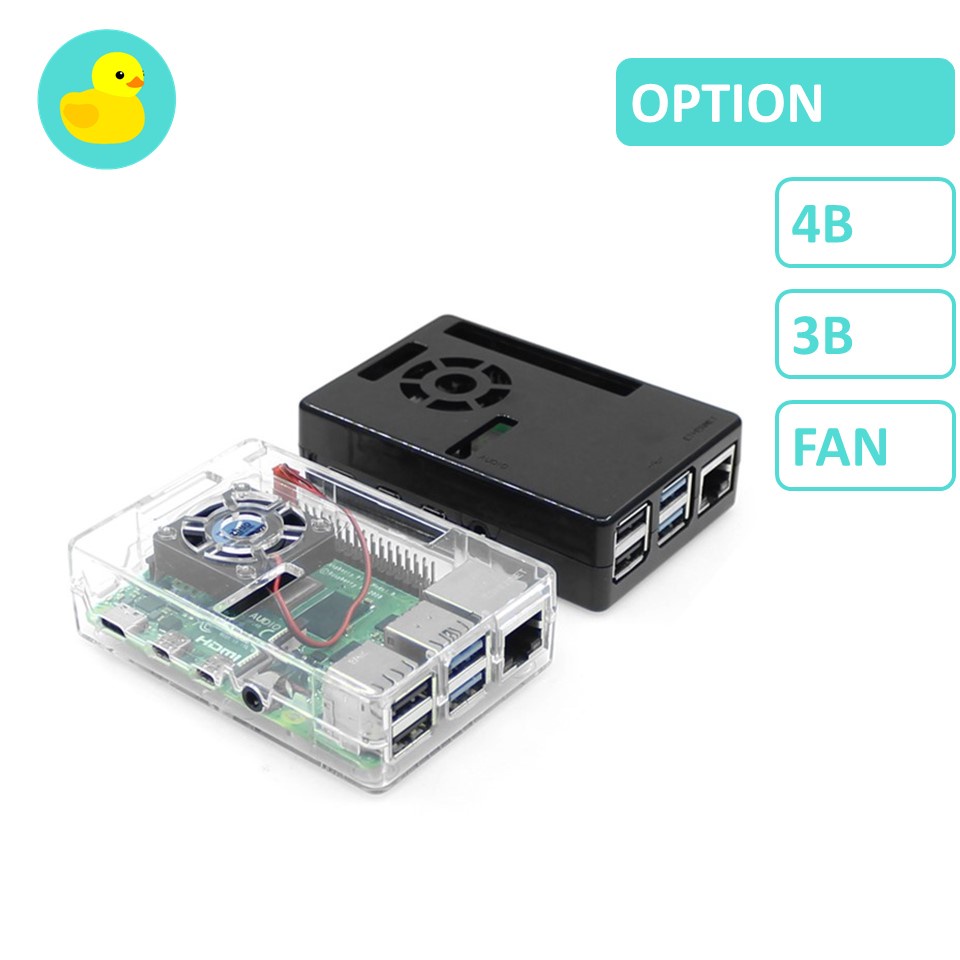 Raspberry Pi 4 4B 3B ABS Casing Enclosure With Fan | Shopee Malaysia