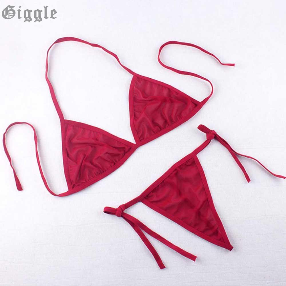 Women See Through Bikini Set Bra Ladies Swimsuit Bathing Suit Swimwear