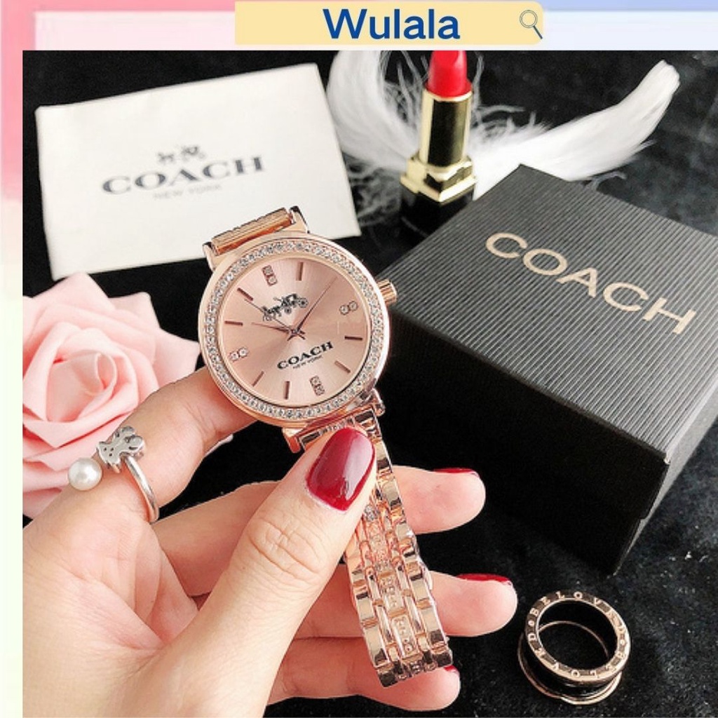 Coach 7087DZ Ladies Diamond Watch Stainless Steel Ladies Fashion Watch Shopee Malaysia