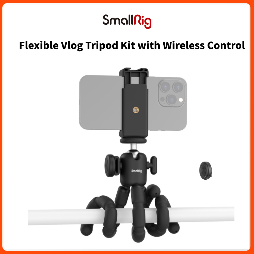 SmallRig Flexible Vlog Tripod Kit for Phone or Cameras with Wireless ...