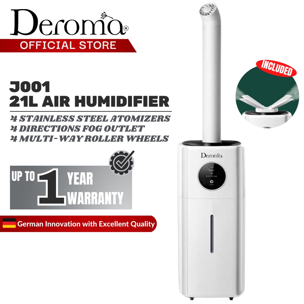 Deroma J001 Air Humidifier Spray Machine Powerful Mist Industrial/Commercial Use Big Tank Disinfection (21L)