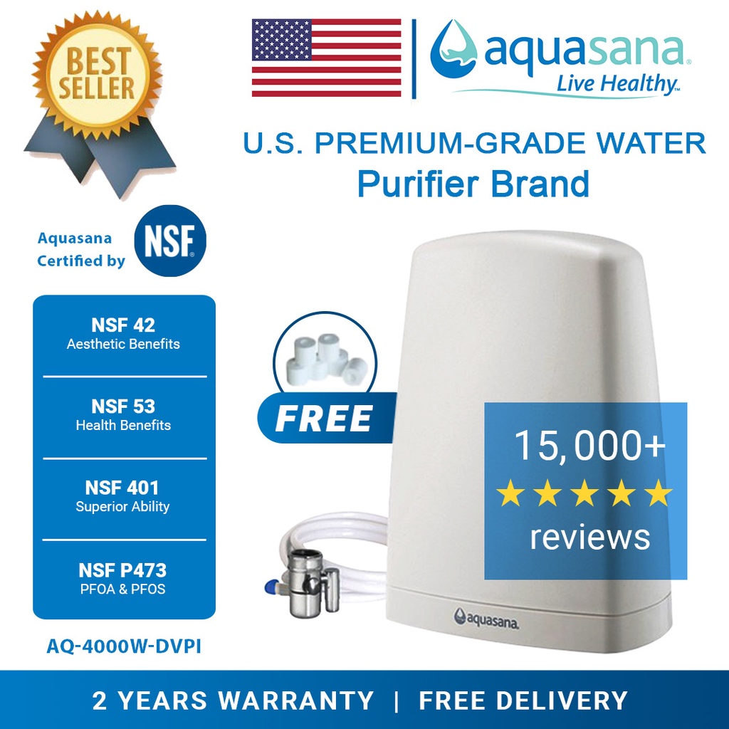 (Ready Stock!) AQUASANA AQ4000W (Latest Model) Water Filter Water