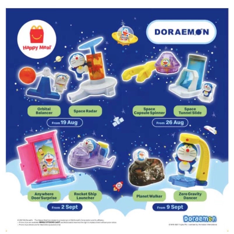 🔥READY STOCK🔥MCD Mcdonalds Doraemon 2021 Happy Meal Toy | Shopee Malaysia