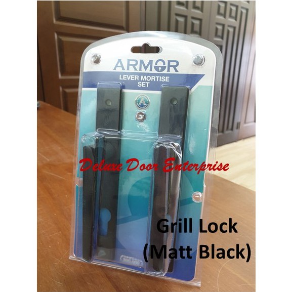 Armor Matt Black Grill Lock 7025 / Matte Black Grill Lock / matt black