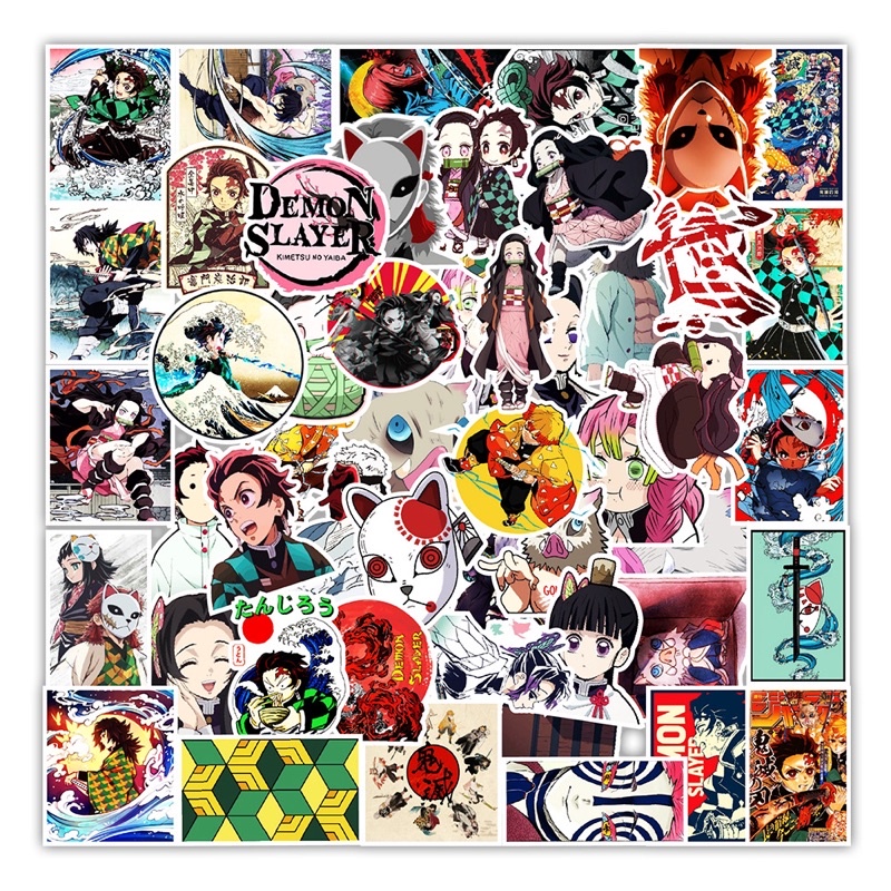 Demon Slayer waterproof sticker 50pcs | Shopee Malaysia