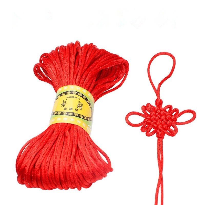 20M A roll of 2-2.5mm sage satin nylon nylon braided rope braided rope ...