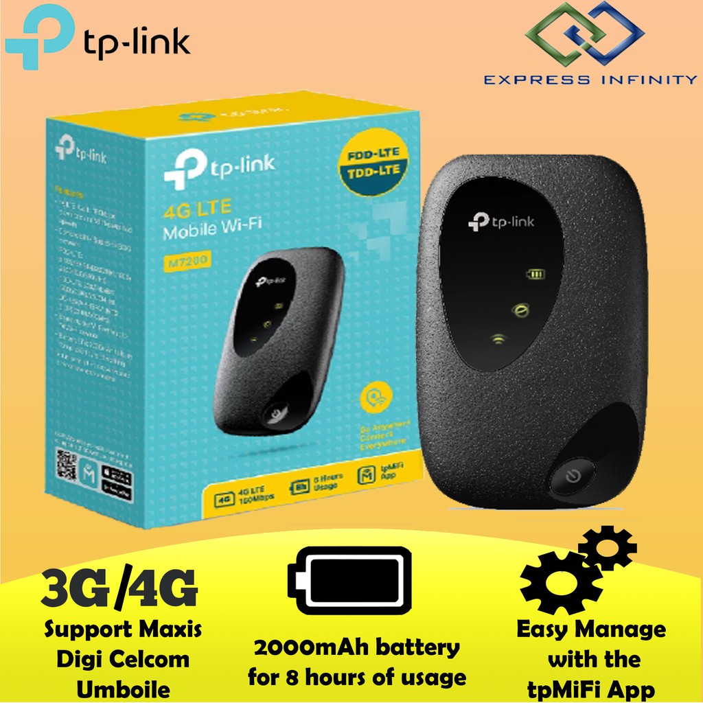 TPLink M7200 4G LTE Portable Mobile WiFi Modem Router Hotspots