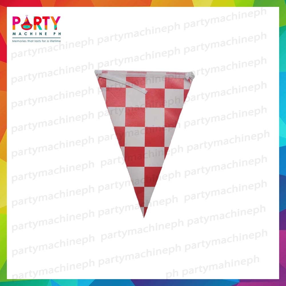 10pcs Red Checkered Flag Banderitas / Flag Banner / racing / hot wheels