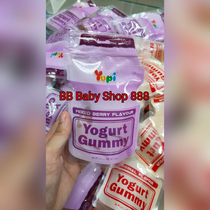 Halal Yupi Yogurt Gummy Original / Mixed Berry Flavour 40g Shopee