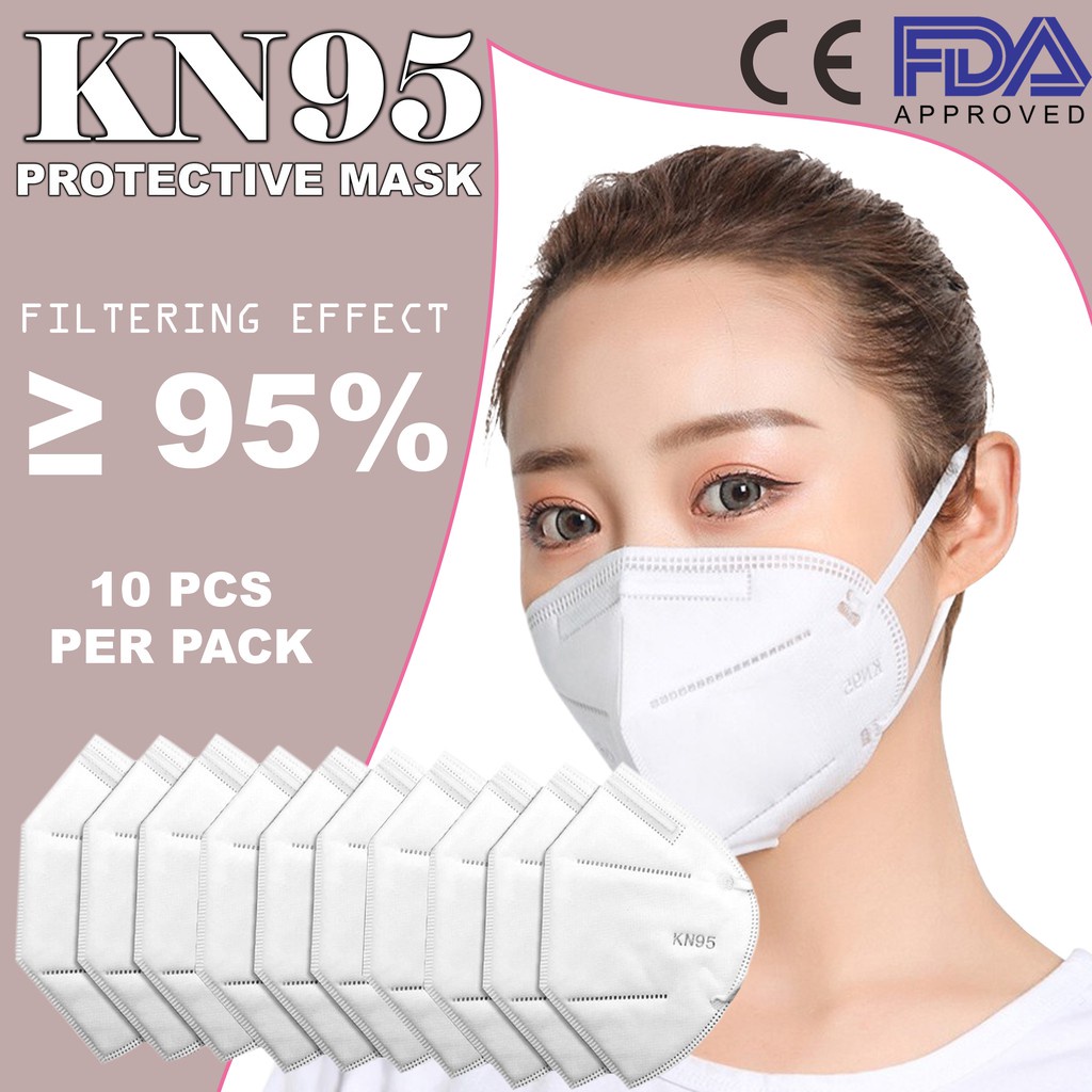 100 Pcs Kn95 Face Mask Medical Earloop Health Disposable Supplies Ready ...