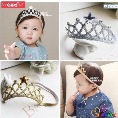 7 Colors Newborn Baby Birthday Crown Headband Flower Lace Gold Tiara  Headband for Baby Girls Party Hiar Band Accessories Gifts, Wish