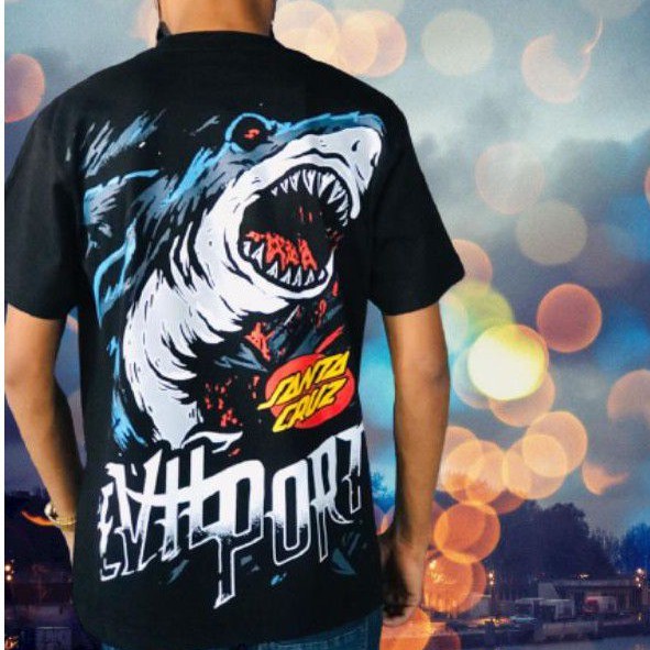 Santa Cruz Evil Port Shark T shirts Premium Shopee Malaysia