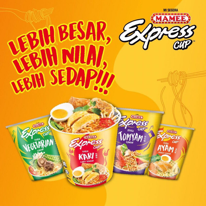 Mamee Express Cup Instant Noodle 60g X 6 4 Flavours Shopee Malaysia 