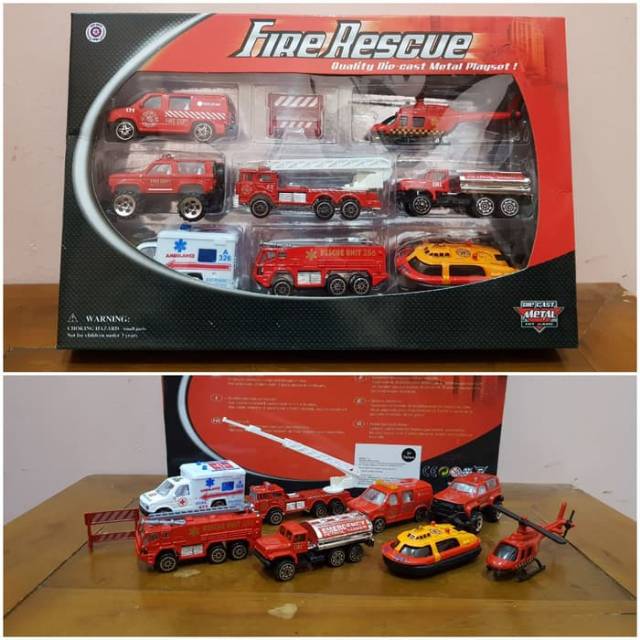 Diecast Car Fire Rescue - Diecast Damkar Fire Rescue Car | Shopee Malaysia