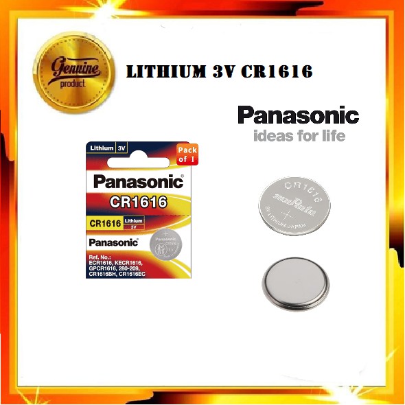 Panasonic Lithium Coin CR1616 Cells Battery / CR1616 Genuine Panasonic