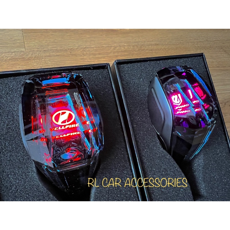 Toyota Vellfire Alphard Anh Anh Agh Crystal Gear Knob Illuminate Rgb Logo Stick Anh