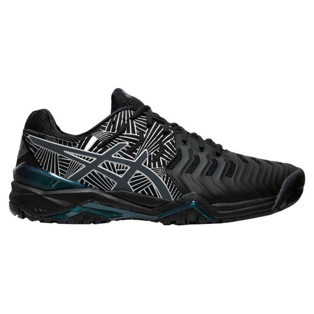 Asics women's gel-resolution 7 le tennis 2025 shoes black and silver