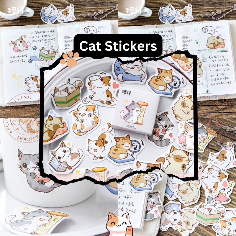 Fluff's 45pcs Be My Cat Sticker Cute Sticker Kawaii Sticker Cartoon ...