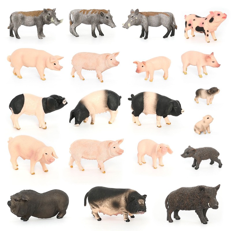 Simulation Farm Animal Model Domestic Pigs Sows Wild Boars Solid ...