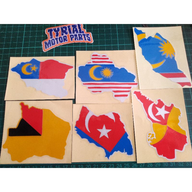 STICKERS NEGARA MALAYSIA NEGERI SELANGOR WILAYAH MELAKA NEGERI SEMBILAN ...
