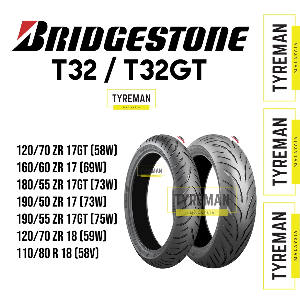 Pneu Moto Bridgestone T32F GT - 120/70ZR17 (58W) - Pneu été - Pour Sportives Et Roadsters - 5
