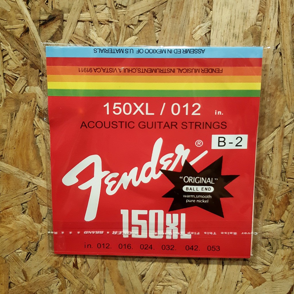 Fender 2nd Acoustic Guitar String 150XL / 012 Custom Light Tali Gitar ...