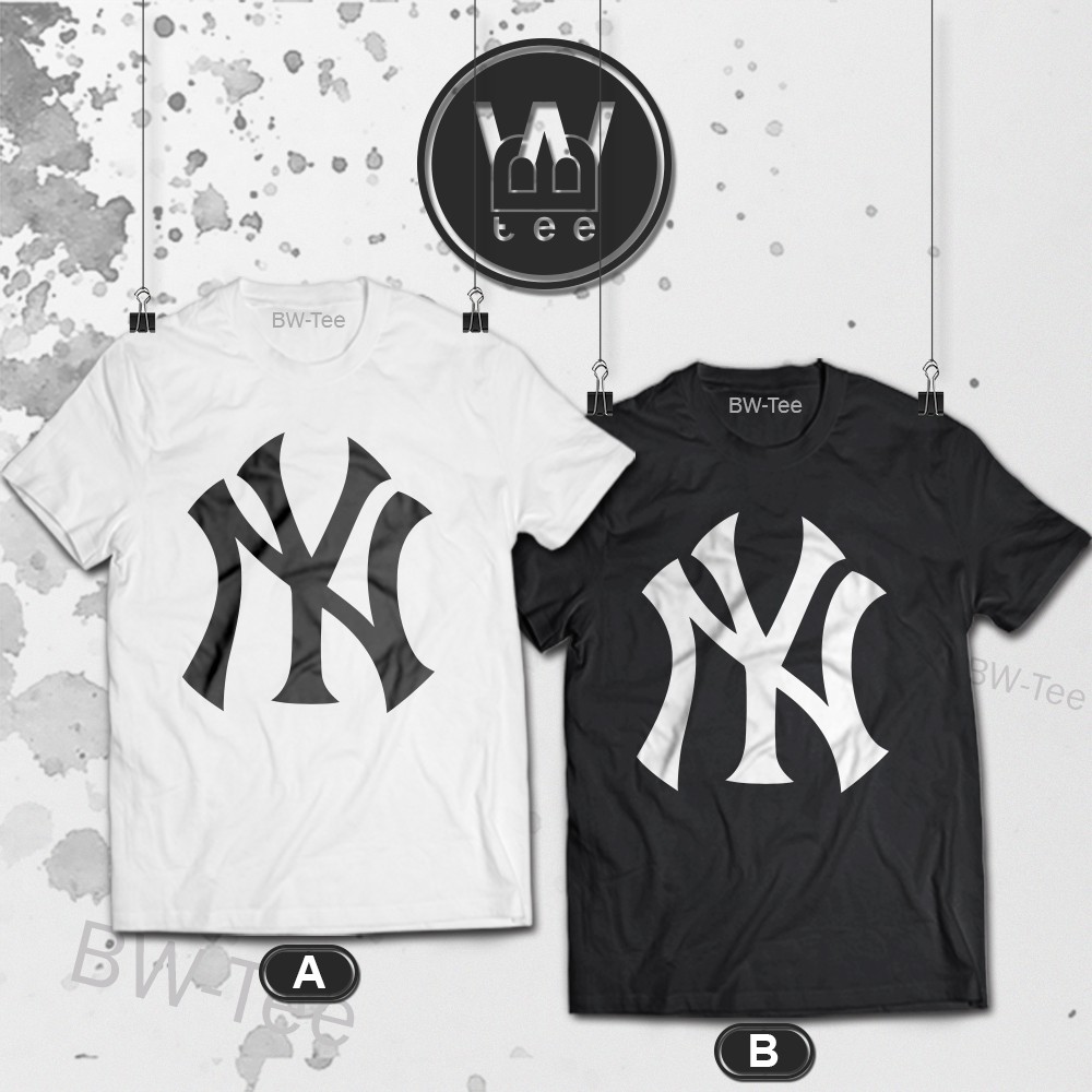 New York Yankees NY T Shirt Baju Streetwear Baju Shirt T Shirt Unisex Shirt  Men Women baju lelaki 100% Cotton