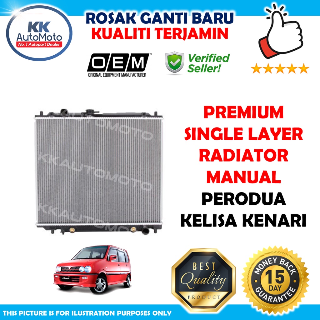 Perodua Kenali Kelisa 1.0 Premium OEM Single Layer Radiator Tangki Air ...