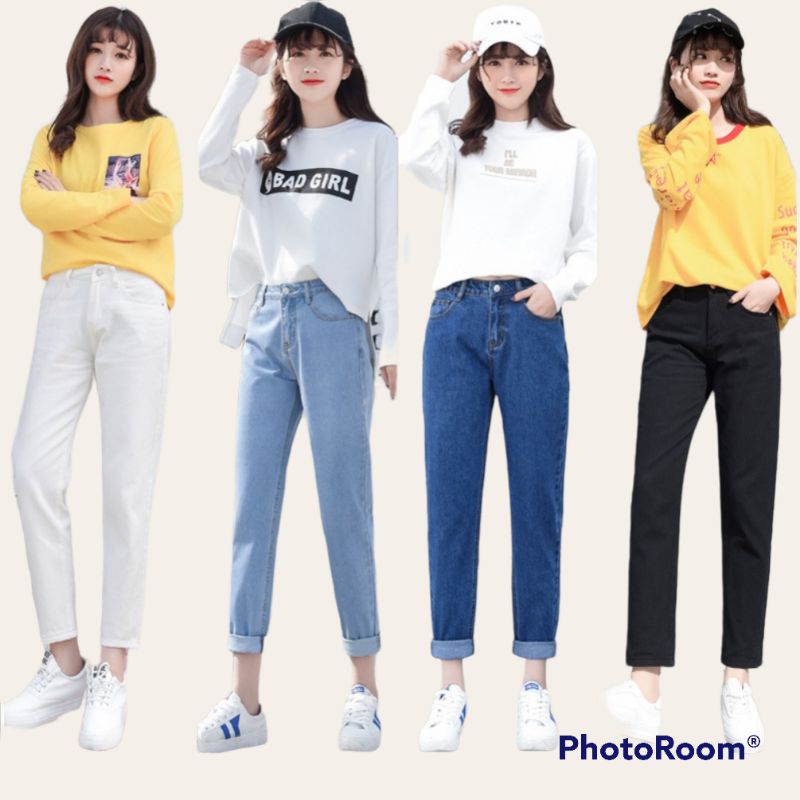🇲🇾 Mom Jeans Hight👖 Quality Momfit Boyfriend Jeans Hight Quality  Materials🔥