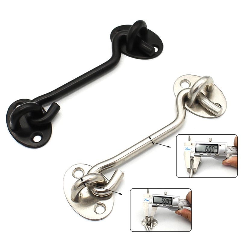 Barn Door Lock Hook and Eye Latch for Door, 2 pcs 4”Privacy Door