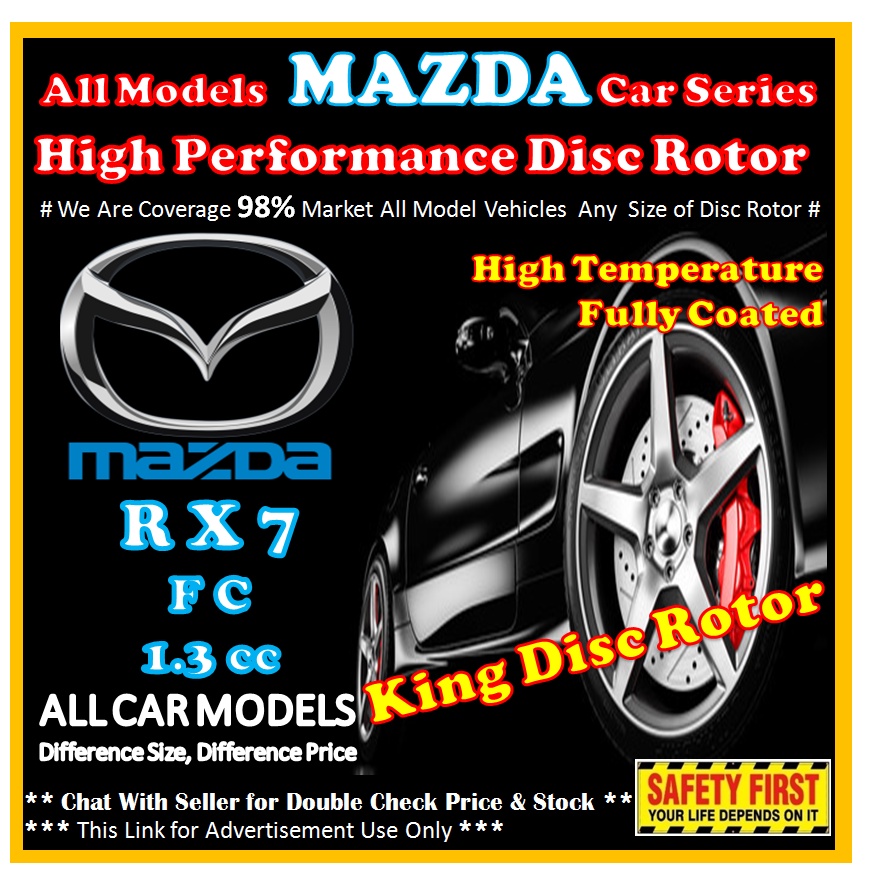 MAZDA RX7 RX-7 FC Disc Rotor Drilled Slotted / Pemutar Cakera ...
