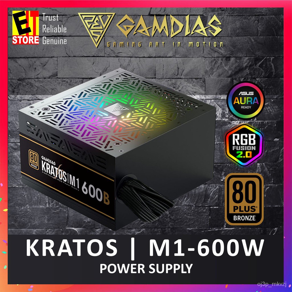 UCw8 GAMDIAS KRATOS M1600B 600W 80 PLUS Bronze Certified RGB POWER