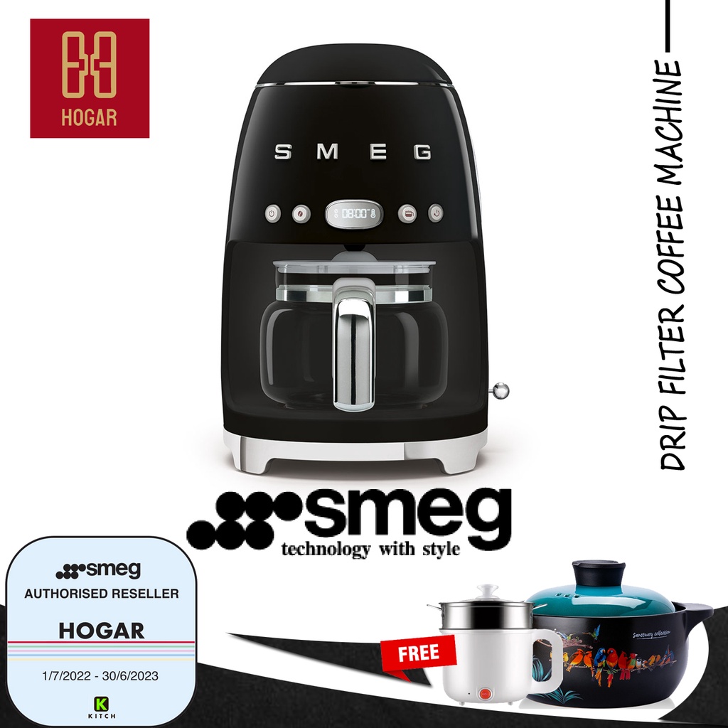 Smeg Drip Filter Coffee Machine DCF02 Black Filter Coffee Dripper