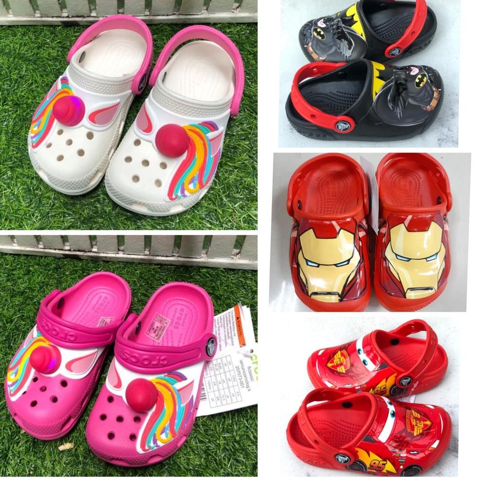 P-aui Crocs Led Kids Unisex Batman, Marvel, Unicorn and Cars Mcqueen ...
