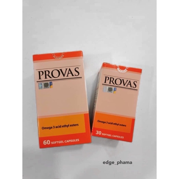 Provas (Omega 3 acid ethyl esters)- 30/60 soft gel capsules | Shopee