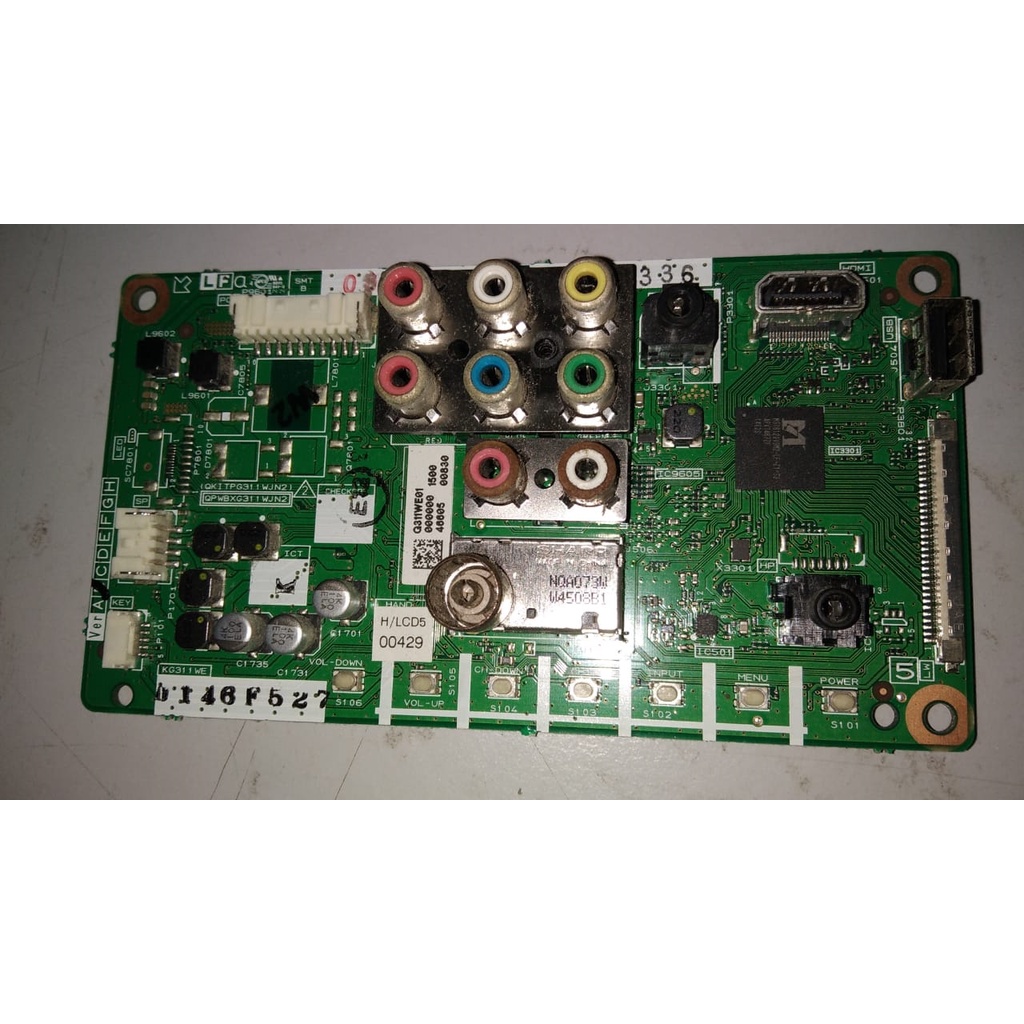 Sharp LC39LE155M Mainboard, Powerboard, Sensor n Cable. Used TV Spare