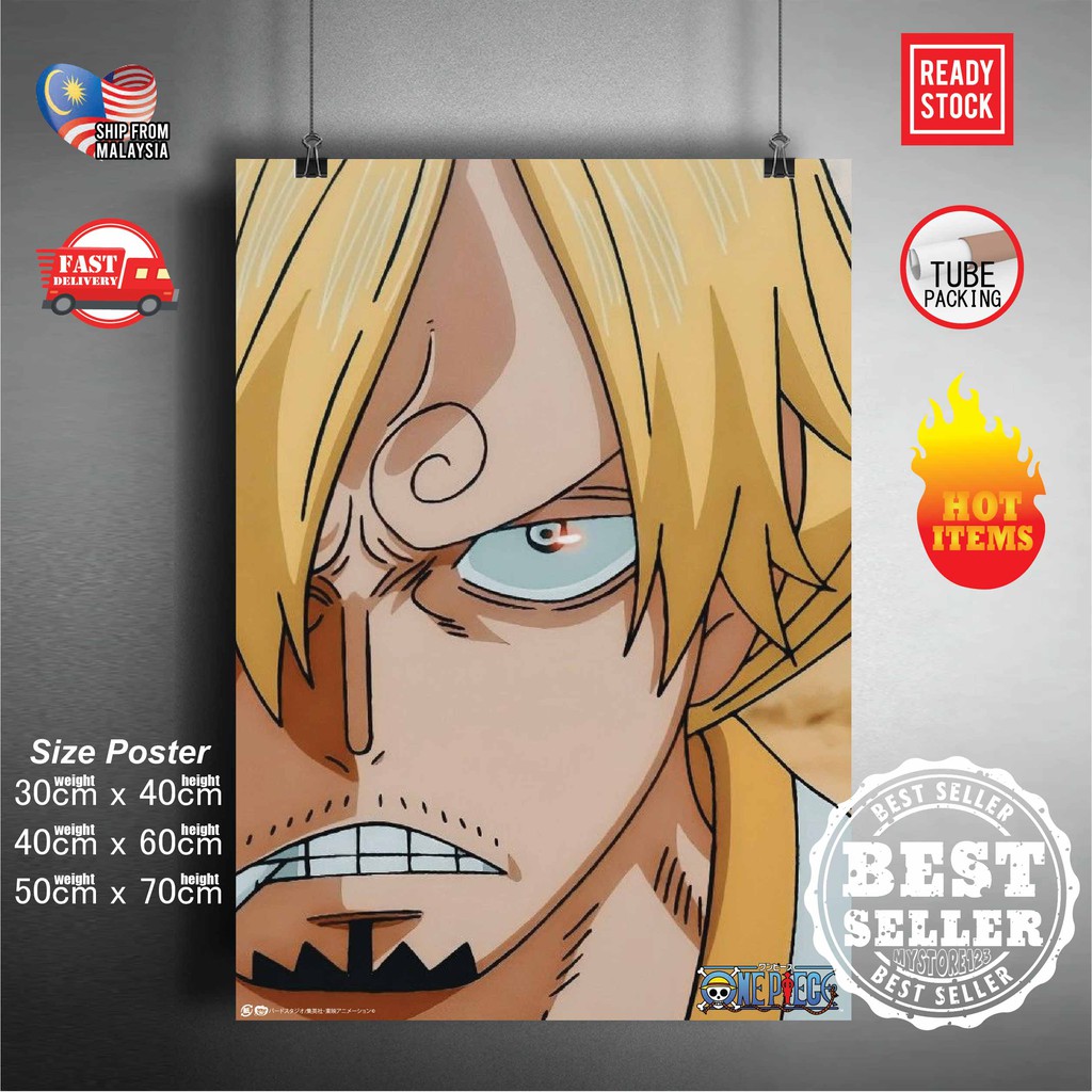 【READY STOCK】One Piece Poster Luffy Mugiwara Straw Hat Yonko Kaido Zoro