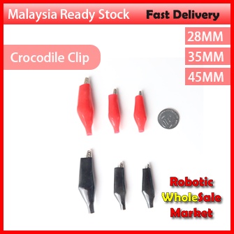 Crocodile Clip red/black 28/35/45 mm