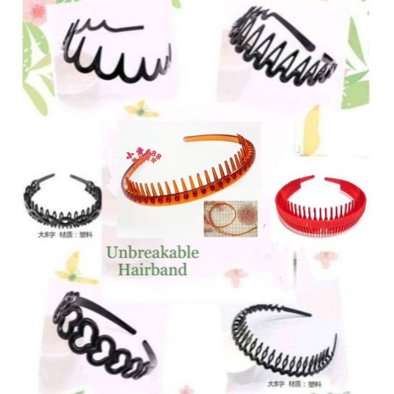 Stretchable Black Hairband Non-slip Headband Cekak Rambut Tahan Lipat ...