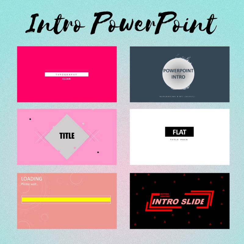 PowerPoint Intro Template Editable Minimalist | Design Powerpoint ...