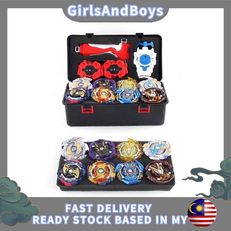 Value Set Beyblade Burst Kids Toy Bladers Premium Box 12 Pieces Super