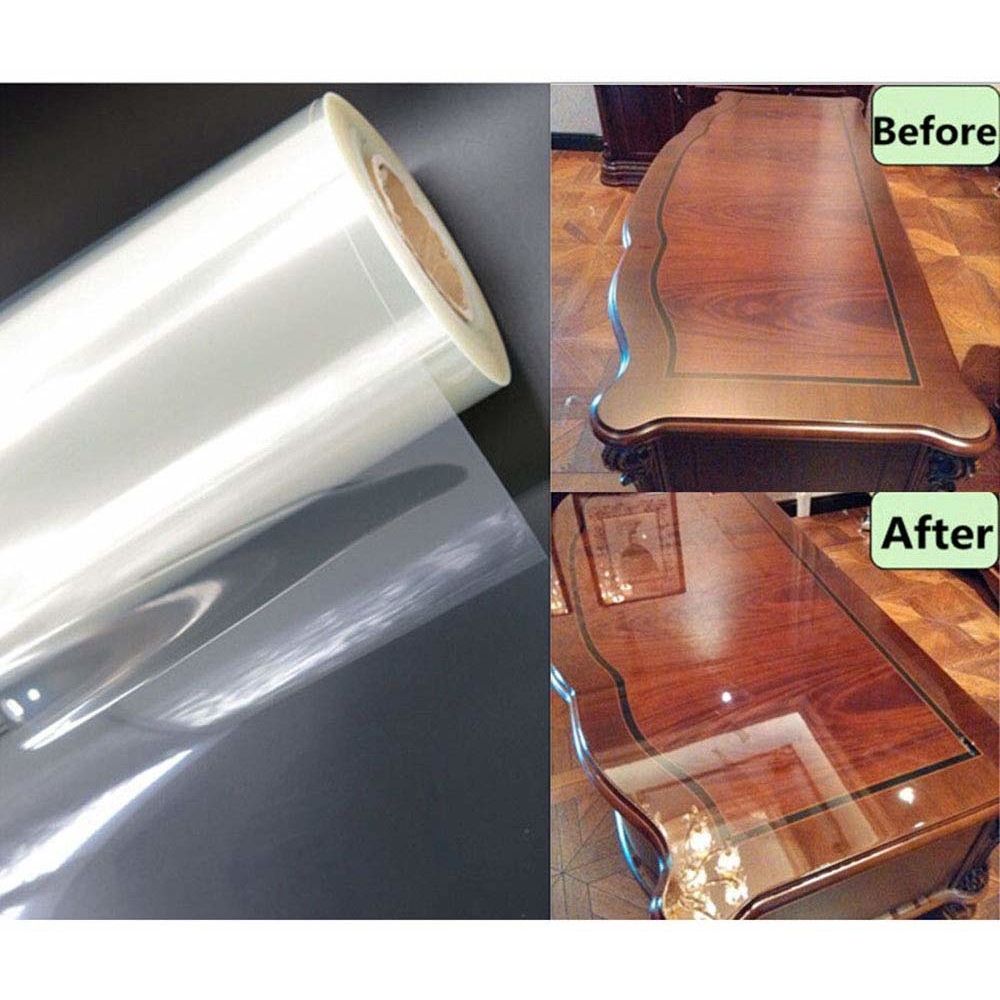 2mil Transparent Furniture Protective Film Heat Resistance Gloss Table ...