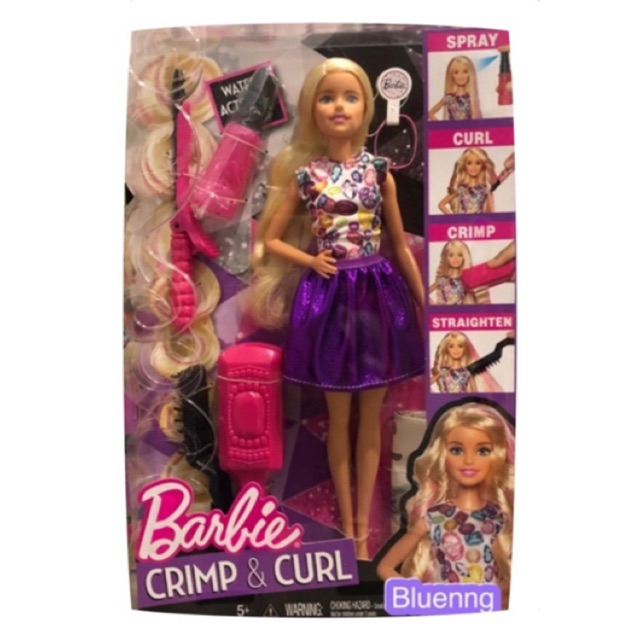 Barbie diy crimps online and curls