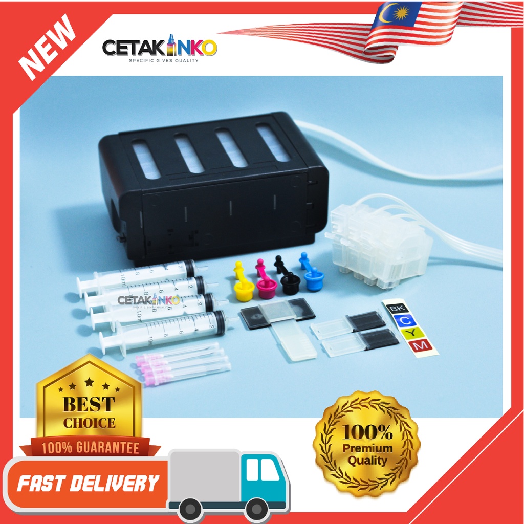 4 COLOR CISS TANK FOR INKJET EPSON L SERIES PRINTER L100 L110 L120 L200 ...