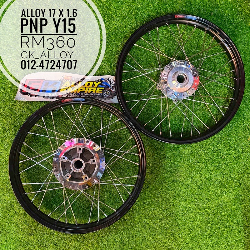 RIM ALLOY HITAM 1.6 x 17 PNP YAMAHA Y15 🇹🇭 | Shopee Malaysia
